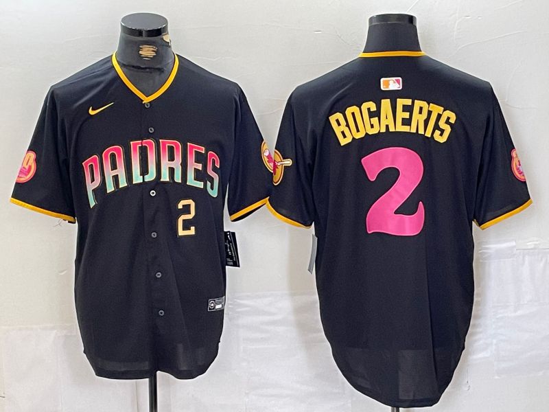 Men San Diego Padres #2 Bogaerts Black Jointly 2024 Nike MLB Jersey style 10->san diego padres->MLB Jersey